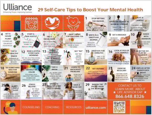 29 Selfcare Tips Calendar